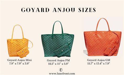 goyard bag sizes cm|dimensions of goyard anjou pm.